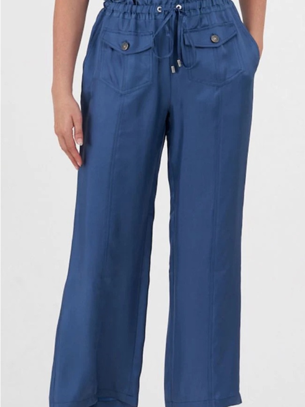 cinq a sept marlin indigo drawstring pants
